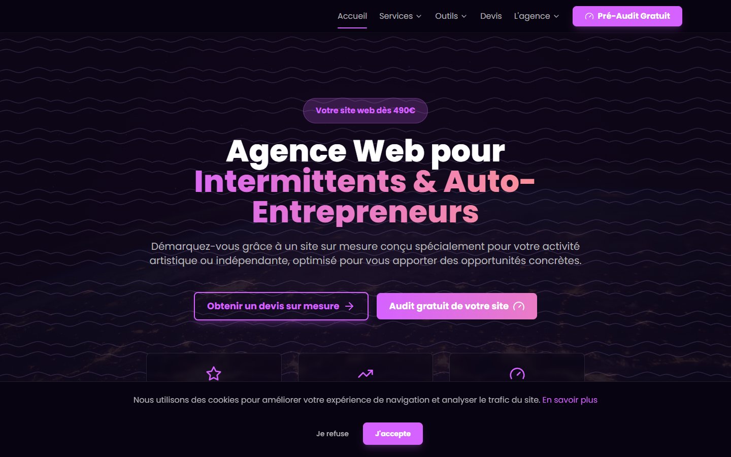 Capture de la démo DigiTrend Agence complète