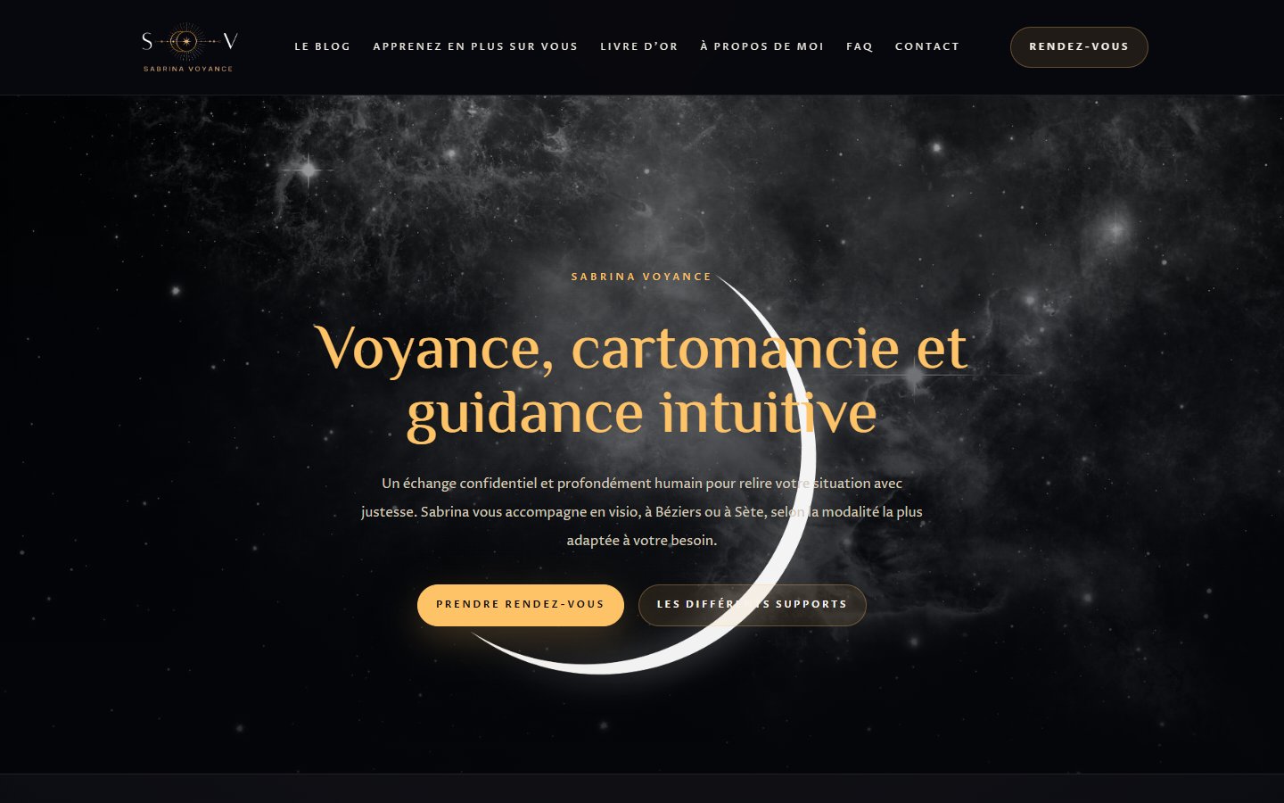 Capture du site Sabrina Voyance